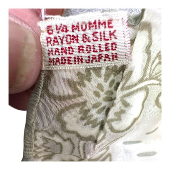 California Map Landmarks Handkerchief 16" Rayon & Silk Hand Rolled Made In Japan - Picture 5 of 8